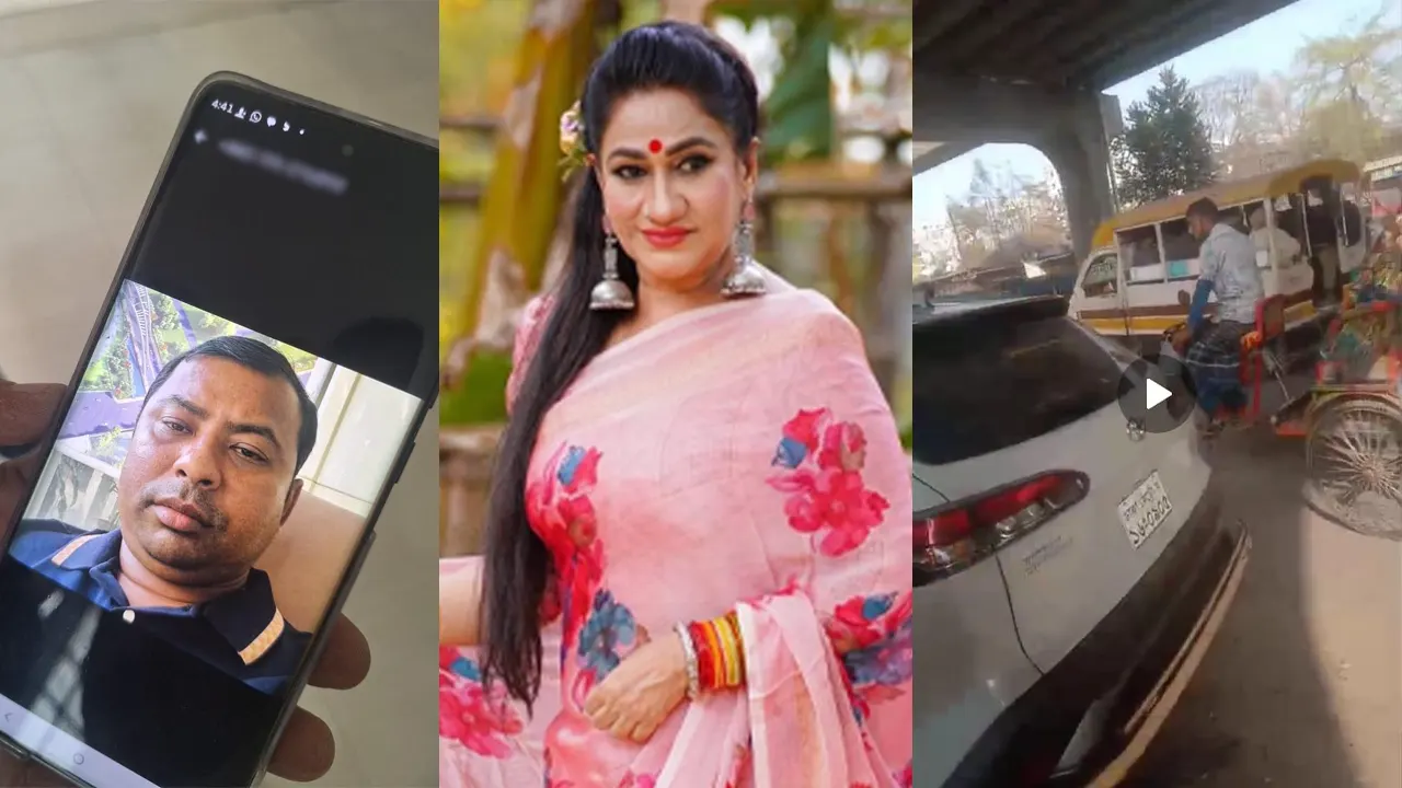 মনিরা মিঠুর গাড়িতে ধাক্কা, ছেলেকে মারধর