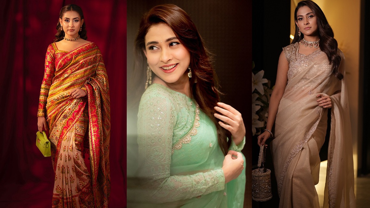 শাড়িতে মেহজাবীনকে কেমন লাগে দেখতে