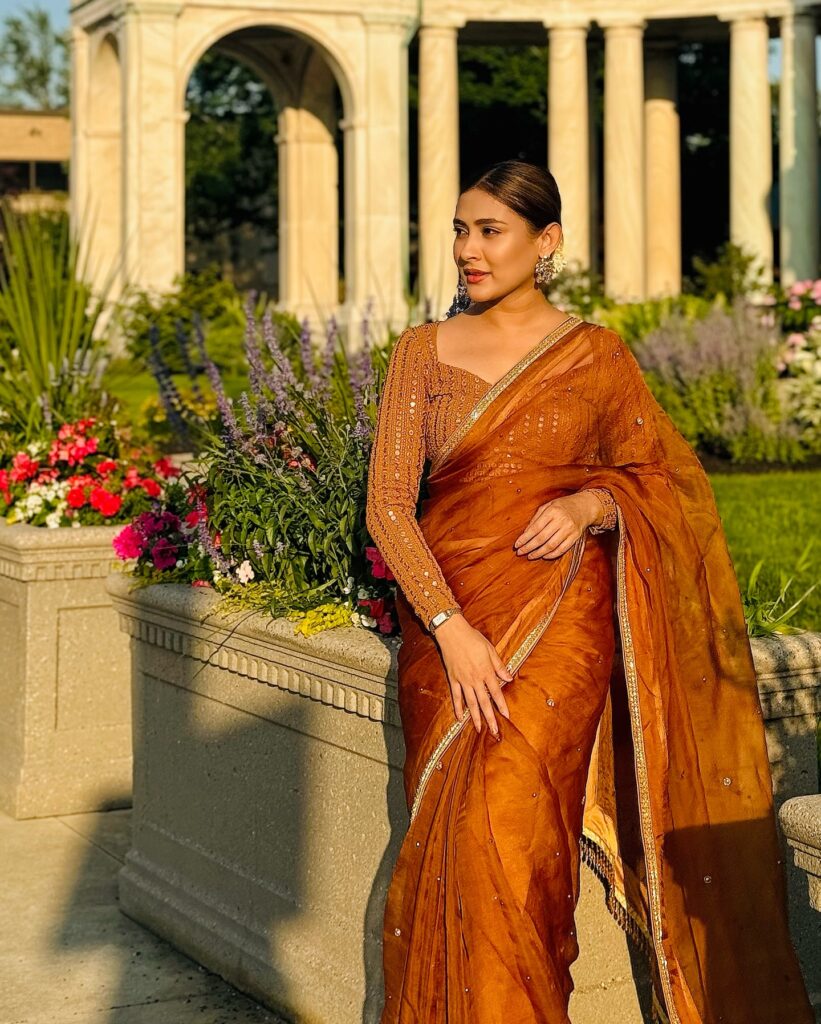 শাড়িতে মেহজাবীনকে কেমন লাগে