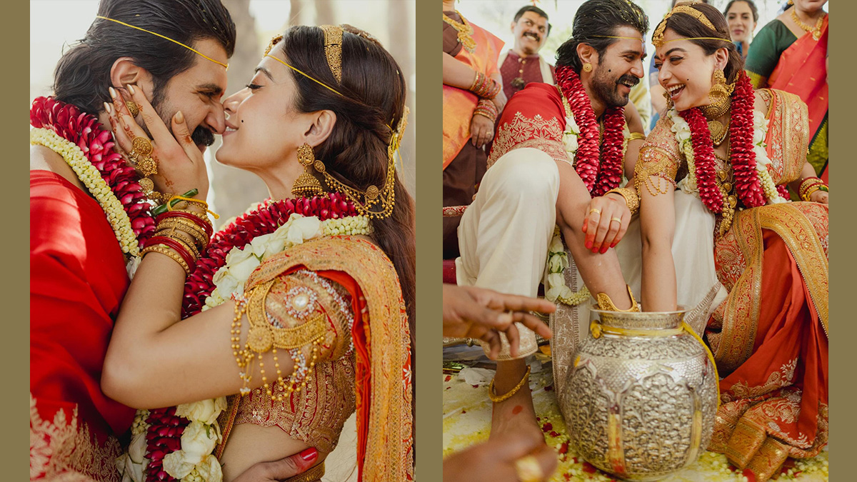 রাশমিকা মান্দানা ও বিজয় দেবরাকোন্ডার বিয়ের ছবি