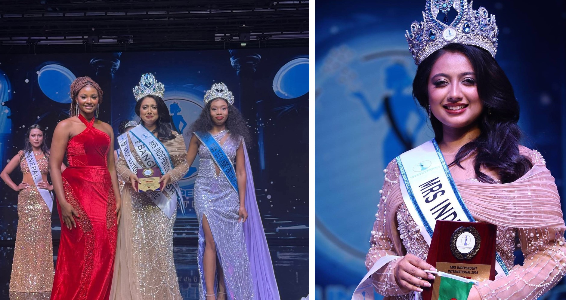 তমা রশিদ ‘মিসেস ইন্ডিপেন্ডেন্ট ইন্টারন্যাশনাল’ চ্যাম্পিয়ন