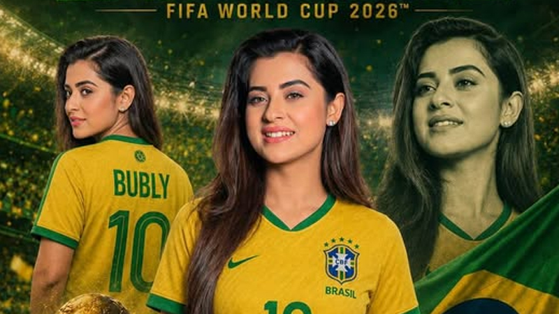ব্রাজিল সমর্থক বুবলীর মুখেও মেসি বন্দনা