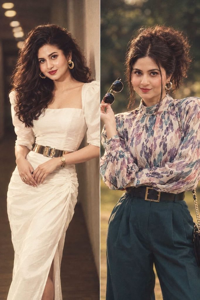 এআইয়ের ছোঁয়ায় আশির দশকের লুকে তারকারা