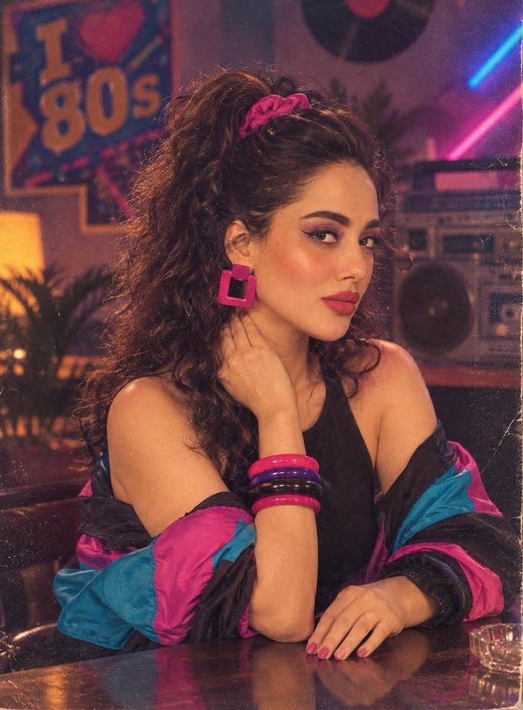 এআইয়ের ছোঁয়ায় আশির দশকের লুকে তারকারা