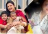 তিন নাম্বার জন ডান’, কোলে শিশু নিয়ে পরীমণি তিন নাম্বার জন ডান’, কোলে শিশু নিয়ে পরীমণি