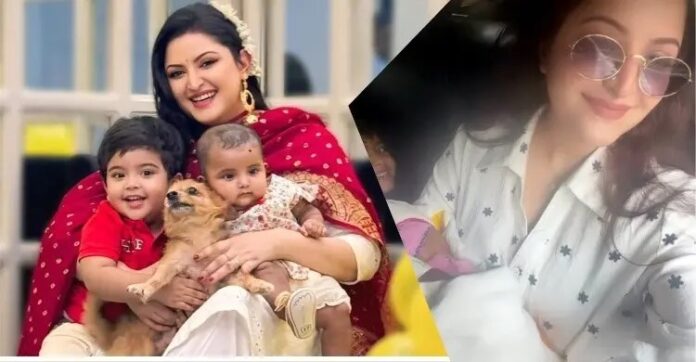 পরীমণি তিন নাম্বার জন ডান’, কোলে শিশু নিয়ে পরীমণি